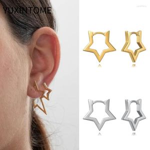 Kolczyki Hoop 925 Sterling Silver Ear Igle Modna gwiazda dla kobiet Minimalistyczna biżuteria Huggie Piercing Luksusowa impreza
