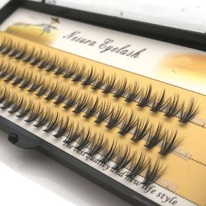 Falska ögonfransar 8-14mm 60bunds Eyelash Extensions Natural C Curl Soft Wispy individuella fransar Professional Make Up Tool Cilia Faux Cils