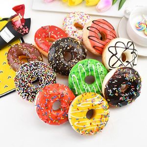 Dekorativa blommor 10 cm simulering donuts bröd stress lättnad falska tårta hem dekorera bröllop söta dekortioner pografi rekvisita 1 st