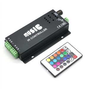 DC12V-24V RGB Music LED Controller 24Keys Wireless IR Remote Sound Control For Strip Lights2960