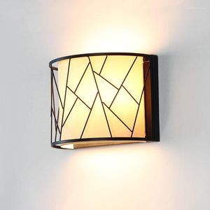 Lampy ścienne retro żelazna tkanina sypialnia lampa nocna loft loft przemysłowe lampki schodowe el tło dekoracje