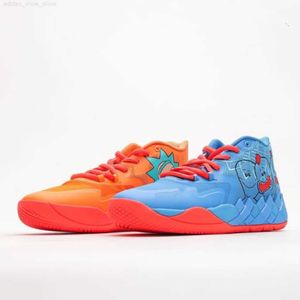 Три мяча первого поколения Mandarin Duck MB.01 Purple Orange Red Red Mens and Women Mid -Top Practical Basketball The