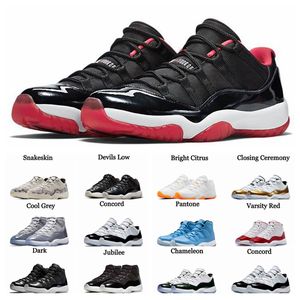 New Jumpman 11 11s Basketball Shoes Men Women Sneakers Cement Cool Grey Gamma Blue retros Low black Snakeskin Cherry Midnight Navy Concord Bred Designer shoes