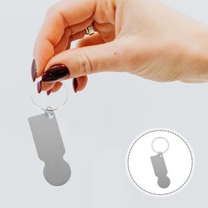 Keychains Cart Token Universal Key FOB Shopping Trolley Ring Keyring Livsmedelsbutik Rostfritt stål Portable