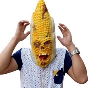 Corn Latex Scary Festival na imprezę barową dla dorosłych Halloweenowa zabawka kostium Cosplay Funny Fluoof Mask259z