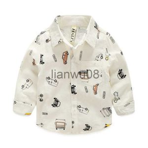 Camicie per bambini Camicie modello auto per ragazzi Primavera Estate Qualità Capispalla per bambini Top Abbigliamento formale per bambini Abbigliamento x0728