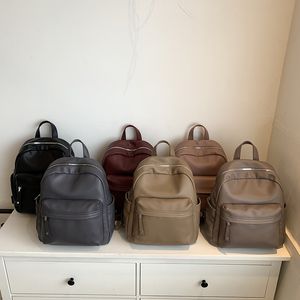 Schultaschen hochwertige PU Leder -Frauen Rucksack Koreanischer Stil für Teenager -Mädchen wasserdichte Antitheft -Reise -Rucksäcke 2023 230729