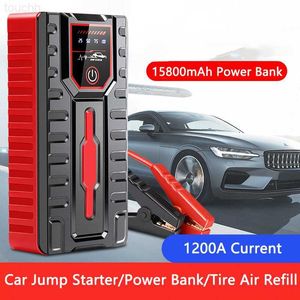 Power Power Banks Banks Car Jump Starter Power Bank 15800MAH Портативное зарядное устройство для iPhone 13 Xiaomi Huawei Samsung Car Eving Emergency Booster Booster Levale L230728