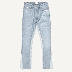 Byxor jeans vintage nödställda sömmar avslappnade stora mäns och kvinnor denim224j