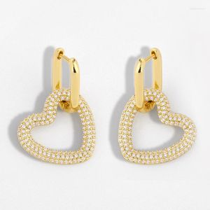 Dangle Earrings Heart Star Drop For Women CZ Vintage Hip Hop Crystal Huggie Goth Zirconia Jewelry Gifts Wholesale