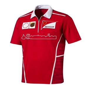 Camicia POLO equazione di primo livello F1 servita tuta da corsa manica corta risvolto T-shirt servizio di lavoro auto velocità top asciutto293J