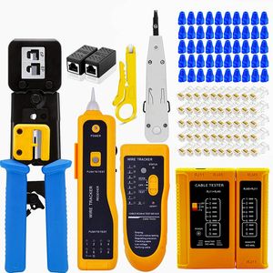 SR Wire Tracker Cable Tester 50PCS Connector And Cover(CAT5) 2PCS Extender Network Tool RJ45 Module Frame Wire Cutter Tool Termination For 4-Pair UTP Jacks