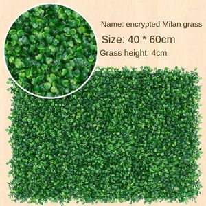 Decorative Flowers Living Room Decoration Artificial Lawn Green Grass Wall Wedding Party Outdoor Garden Fake Plant DIY Decor House