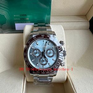 BT Better Factory Watches TH-12,2 mm 116506 40 mm eisblaues Zifferblatt Panda Keramik CAL.4130 Uhrwerk Mechanisch Automatik Chronograph Herrenuhr Herrenarmbanduhren 904L