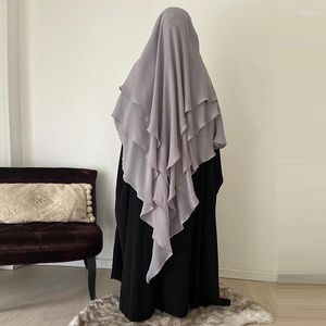Roupa étnica Ramadan Muçulmano Longo Khimar Hijab Cachecol Sem Mangas Tops Abaya Feminino Oração Vestuário Turquia Niqab Hijabs Burka Islam Eid Jilbab