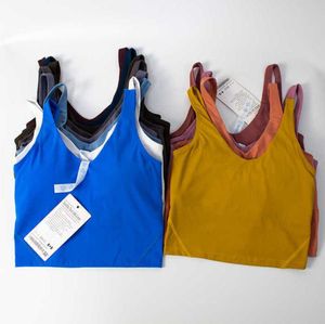 Roupa de ioga Tipo Back Align Regatas Lulus Lemons Roupas de ginástica femininas casuais corrida nua sutiã esportivo justo Fitness linda roupa íntima colete camisa Jkl 665ess