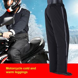 メンズパンツ冬のオートバイ水防止防止メンズウォームレッグカバーアウトドアサイクリング膝パッドフォールプルーフレギンスガード