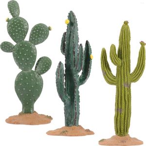 Fiori decorativi Casa Simulata Ornamento Cactus Figurine Car Decor Mini Figurine Decorazione Micro Paesaggio