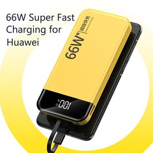 20000mAh Power Bank 66W Super Fast Charging External Battery Charger for Huawei Xiaomi iPhone 14 13 PD 20W Powerbank with Cable