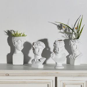 Вазы Nordic Style Creative Ream Portrait Vase украшения David State State Clorhing Container Crafts Home Decore Accessories