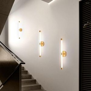 Wall Lamp Simple Black White Modern LED Lights Wide Application High Brightness Tube Type Up Down For Bedroom