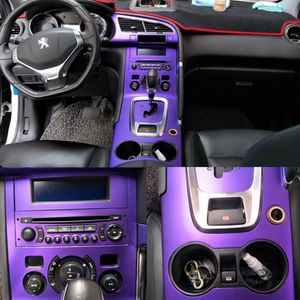 Para peugeot 3008 2013-2018 painel de controle central interior maçaneta da porta 3d 5d fibra de carbono adesivos decalques estilo do carro cortado vinil2016