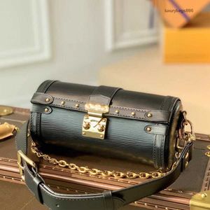 Designer-Kettentasche, luxuriöse Umhängetasche, Handtasche, echtes Leder, Flap-Tasche, 19 cm, Replika-Umhängetasche der Spitzenklasse, zylindrische Tasche mit Box WL078