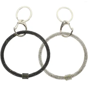 Keychains 2 Pcs Lanyards For Womens Women Bags Wrist Keychain Lanyard Charms Handbag Silica Gel Ring Bangle Wristlet Miss