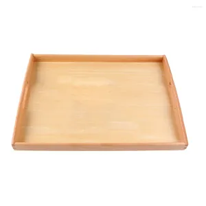 Plates Bandejas Para Comida Painting Plate Crafts Organizer Wooden Tray For Ottoman Handle Kindergarten Supply Container