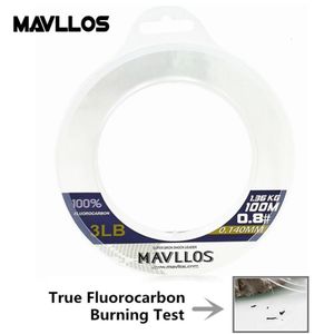 Örgü Hat Mavllos 50m 100m 100 Süper Güçlü Gerçek Florokarbon Balıkçılık Monofilament Lideri Karbon Fiber Sinek 230729