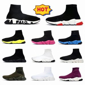 Designer Socken Stiefel Freizeitschuhe Flats Herren Damen Sneakers Glänzender Strick Trainer Läufer Sneaker Sockenschuh Männer Socken Frauen Sneakers Speed Boots Paris O4aj #