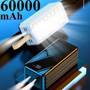 Power Bank per telefoni cellulari Power Bank 60000 mAh Caricatore portatile 4 Powerbank USB con luce LED Batteria esterna Poverbank 60000 mAh per telefoni cellulari L230824