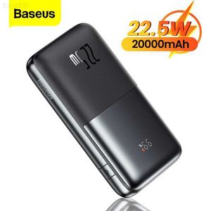 Банки питания сотового телефона Baseus 22.5w Power Bank 20000MAH Portable зарядка.