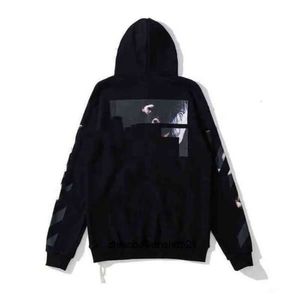 Men's off Hoodies Sweatshirts Trendy Fashion Sweater Painted Arrow Crow Stripe Loose Hoodie Men's and Women's442