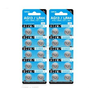 Batteria al litio LR44 da 1,5 V di alta qualità Batteria a bottone agli ioni di litio da 165 mAh AG13 A76 SR44 Batterie a bottone alcaline da 1,5 Volt agli ioni di litio per orologio al quarzo Smart Car Remote Control Toy