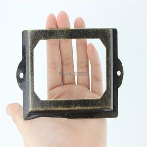 Large card holder meta label frame vintage bronze decorating tag label drawer frame wood shelf channel tag frame246A