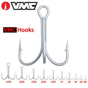 Fiskekrokar VMC Treble Hook Stärker ankare skarp 3x Strong Short Cut Fishhook Spoon Lures Artificial Bait 230729