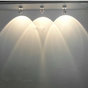 Taklampor justerbara grader väggmonterade ljus 3W för vardagsrum klädbutik galleri konst TV bakgrund spot sconce lampor