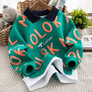 Hoodies Sweatshirts Toddler Baby hoodie Girls Fashion Kids Boys Long Sleeve Tees Cartoon Letter Print Cute Outerwear 230729