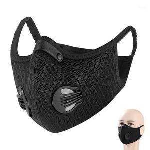 Halbe Gesichtsmaske Radfahren mit Filter Atemventil Aktivkohle PM 2 5 Anti-Verschmutzung Männer Frauen Fahrrad Sport Fahrrad Staub Mask1285S