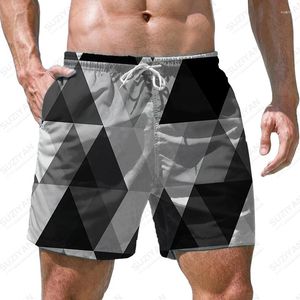 Shorts masculinos verão costura estampada em 3D estilo étnico moda na moda casual