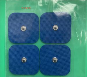 100pcs Blue Replacement Electrodes Pad For Most Pulse Muscle Stimulator HiDow TENS Units Massager Snap 3.5mm