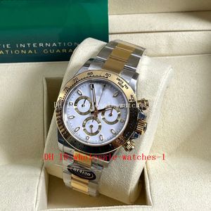 Automatische Uhr Clean Factory Bt Better Factory Uhren Th122mm 116503 40 mm weißes Zifferblatt Panda Two Gold 4130 Uhrwerk mechanische automatische Chronograph Herrenuhr Y