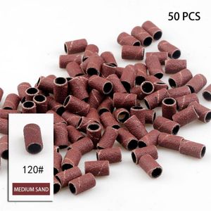 Sanders 50pcs tırnak dosyası davul zımpara kiti 80# 120# 180# matkap bitleri aşındırıcı araçlar dremel aksesuarları zımpara kağıdı shank döner araçlar 323L