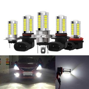 NYA 2 10st High Bright Car LED FOG Lights Motorcykel strålkastare H4H7H8 9005 9006 LED -lampan Auto Körningslampor Vit 12V DiO2775