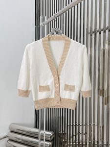 Women's Knits All-fit Knit Short-sleeved Cardigan Summer 202307