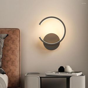 Lampa ścienna nowoczesne proste lampy 12 W lampy wewnętrzne domowe oświetlenie w sypialni salon wystrój korytarza czarne/białe światła
