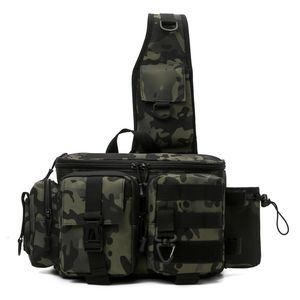 Angelzubehör Tasche Fischköder Getriebestange Molle Outdoor Wandern Camping Reisen Männer Armee Taktische Hüfttasche Große Kapazität Schulter 230729