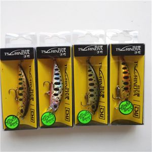 Esche Esche Tsurinoya 4PC 50mm 5g Affondamento Minnow Esca Artificiale per Trota Bass Fishing Wobbler Laser Hard Long Cast Lure DW63 230729