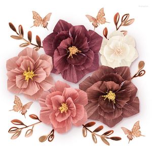 Decorative Flowers Wrinkled Three-Dimensional Paper Wedding Room Background Wall Party Decorations Birthday Home Decoration